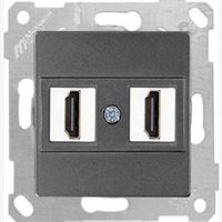 RİTA MEK TUŞ DATA PRİZİ 2*HDMI FÜME 1